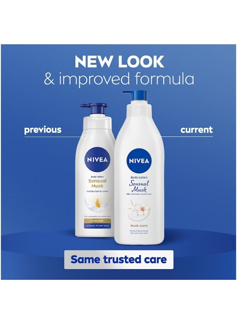 Nivea Pack Of 2 Sensual Musk Body Lotion 400ml - Image 4